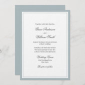 Classic Elegant Script Families bruiloft uitnodigi Kaart (Voorkant / Achterkant)