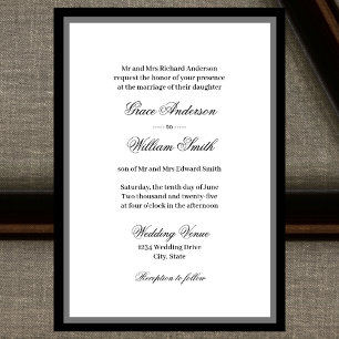 Classic Elegant Script Families bruiloft uitnodigi Kaart