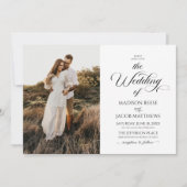 Classic Elegant Script Minimalistische Afbeelding Kaart (Voorkant)