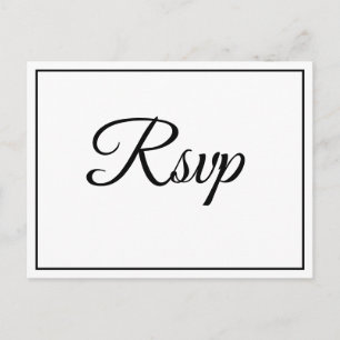 Classic Elegant Script RSVP-Briefkaart Briefkaart