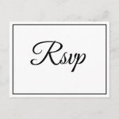 Classic Elegant Script RSVP-Briefkaart Briefkaart (Voorkant)