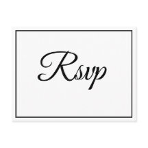 Classic Elegant Script RSVP-Briefkaart