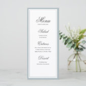 Classic Elegant Script Wedding Menu Kaart (Staand voorkant)