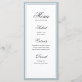 Classic Elegant Script Wedding Menu Kaart (Voorkant)