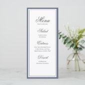 Classic Elegant Script Wedding Menu Kaart (Staand voorkant)