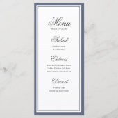 Classic Elegant Script Wedding Menu Kaart (Voorkant)