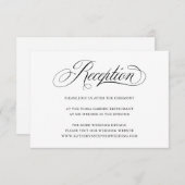 Classic Elegant Script Wedding Reception Kaart (Voorkant / Achterkant)