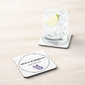 Classic Elegant Script Wedding Rehearsal Paper Bier Onderzetter (Rechterzijde)