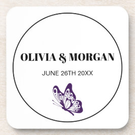 Classic Elegant Script Wedding Rehearsal Paper Bier Onderzetter