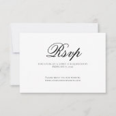 Classic Elegant Script Wedding RSVP Kaartje (Voorkant)