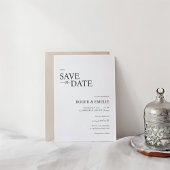 Classic Elegant Script Wedding Sla de datum Kaart 