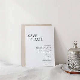 Classic Elegant Script Wedding Sla de datum Kaart 