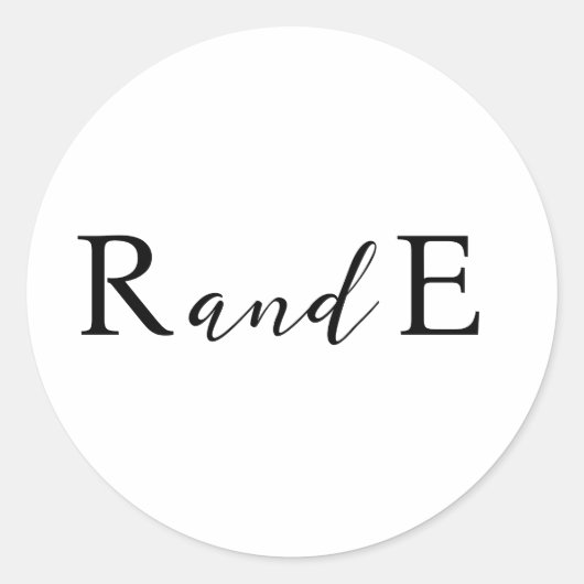 Classic Elegant Script Wedding Sticker (Voorkant)