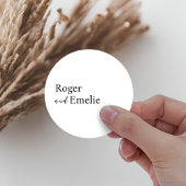Classic Elegant Script Wedding Sticker