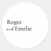 Classic Elegant Script Wedding Sticker (Voorkant)