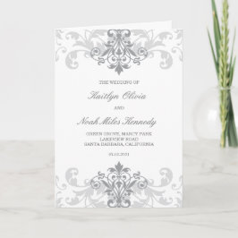 Classic & Elegant Silver Ironwork Catholic Wedding Programma