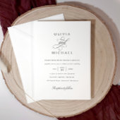 Classic Elegant Simple Calligraphy Wedding Kaart