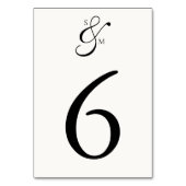 Classic Elegant Simple White Wedding Table Card Kaart (Voorkant)