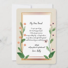 Classic & Elegant Sophistica zal mijn bruidsmeisje Kaart