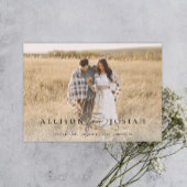 Classic Elegant Typography Names Photo Wedding Save The Date