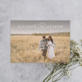 Classic Elegant Typography Names Photo Wedding Save The Date