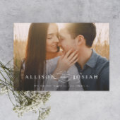 Classic Elegant Typography Names Photo Wedding Save The Date