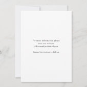 Classic Elegant Typography Names Photo Wedding Save The Date (Achterkant)