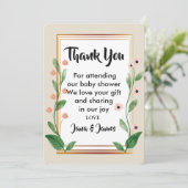 Classic & Elegant    Verfijnd bedankt Kaart (Staand voorkant)