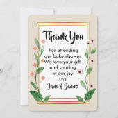 Classic & Elegant    Verfijnd bedankt Kaart (Voorkant)