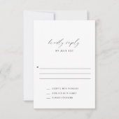 Classic Elegant Vertical Wedding RSVP Kaart (Voorkant)