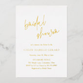 Classic Elegant Vrijgezellenfeest Folie Uitnodiging (Voorkant)