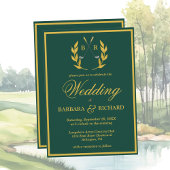 Classic Elegant w/Details Golf Theme Wedding Kaart