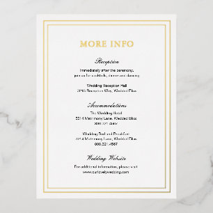 Classic Elegant Wedding Enclosure Kaart