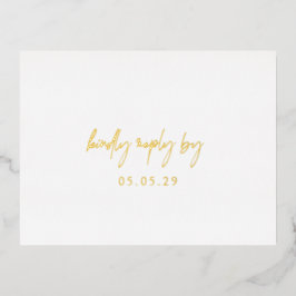 Classic Elegant Wedding Folie RSVP Card Uitnodiging Briefkaart