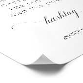 Classic Elegant Wedding Hashtag Oh Snap Poster (Hoek)