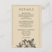 Classic Elegant Wedding Invitation Details Kaarten (Voorkant)