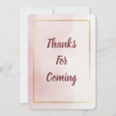 Classic Elegant Wedding Invitation Kaart (Achterkant)