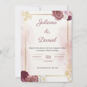 Classic Elegant Wedding Invitation Kaart (Voorkant)