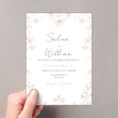 Classic Elegant Wedding Invitation | Timeless  Acryl Uitnodigingen (Insitu (Draagbaar))