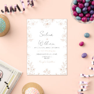 Classic Elegant Wedding Invitation | Timeless  Acryl Uitnodigingen