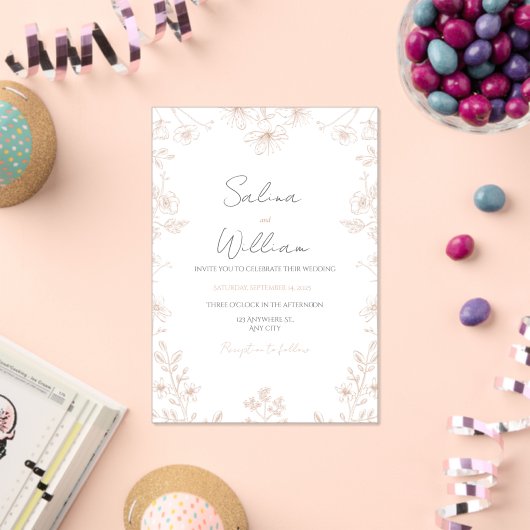 Classic Elegant Wedding Invitation | Timeless  Acryl Uitnodigingen (Insitu (Viering))