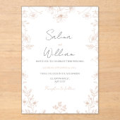 Classic Elegant Wedding Invitation | Timeless  Acryl Uitnodigingen (Voorkant)