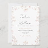 Classic Elegant Wedding Invitation | Timeless Kaart (Voorkant)
