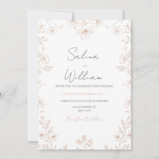 Classic Elegant Wedding Invitation | Timeless  Kaart