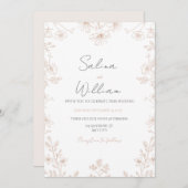Classic Elegant Wedding Invitation | Timeless  Kaart (Voorkant / Achterkant)