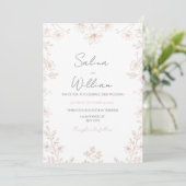 Classic Elegant Wedding Invitation | Timeless  Kaart (Staand voorkant)