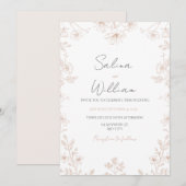 Classic Elegant Wedding Invitation | Timeless Kaart (Voorkant / Achterkant)