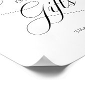 Classic Elegant Wedding Kaarten & Gifts Sign Poster (Hoek)