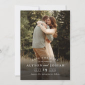 Classic Elegant Wedding Photo Save The Date (Voorkant)