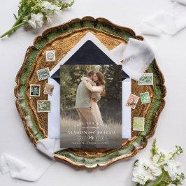 Classic Elegant Wedding Photo Save The Date